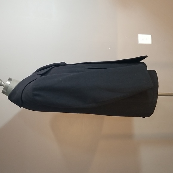 Sterlingwear of Boston Inc. men sz 42 100% wool pea coat black nautical buttons - Picture 5 of 12